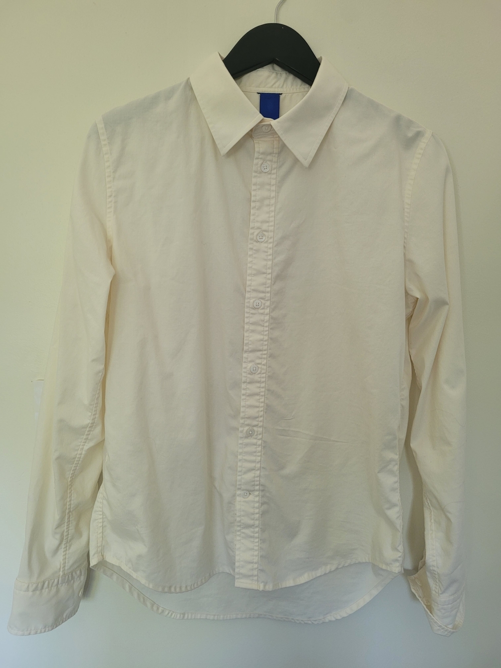 Kit and Ace Men's Long-Sleeve Button-Down Shirt in Light Cream